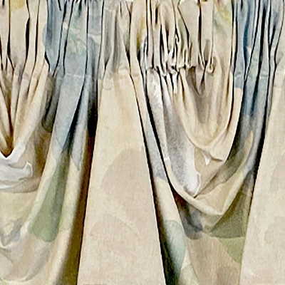 Linen Floral Empire Valance For Windows Up To 48in Or 60in By RLF Home 2 Linen Floral Empire Valance For Windows Up To 48in Or 60in By RLF Home - Image 2