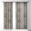 Pimlada Phuapradit Kaasni Gray Single Panel Sheer Window Curtain - Deny Designs