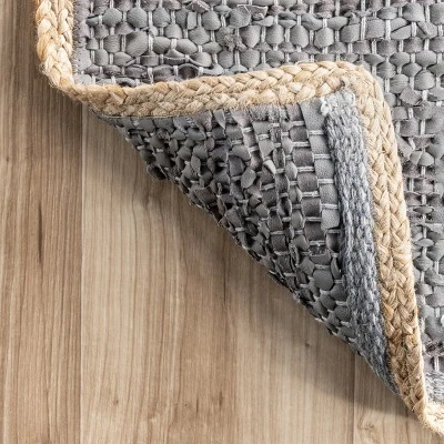 NuLOOM Sabby Hand Woven Leather Flatweave Area Rug 6 NuLOOM Sabby Hand Woven Leather Flatweave Area Rug - Image 6