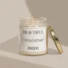 Sweet Water Decor Beautiful Bride Large Quote Text 9oz Clear Jar Candle