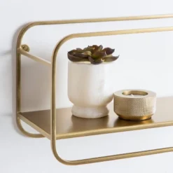 21" X 10" (Set Of 2) Emerline Decorative Wall Shelves Set Gold - Kate & Laurel All Things Decor -Home Decoration Sale GUEST cf27b21a 5ecb 4467 a9ac 7ed12754ea81
