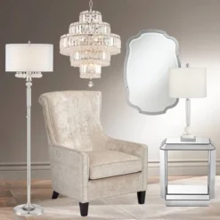 Vienna Full Spectrum Magnificence Chrome Chandelier 18 1/2" Wide Modern Faceted Crystal Glass 18-Light LED Fixture For Dining Room Home Kitchen Island -Home Decoration Sale GUEST d02fb2a7 24f8 4e7b 957e ff4a4f42c4ae