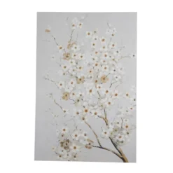 Canvas Floral Branch Wall Decor White - Olivia & May -Home Decoration Sale GUEST d06705ff a264 4f9b 8878 d292f3b770f0