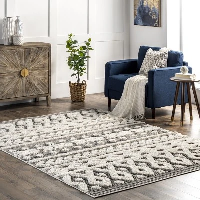 NuLOOM Rebecca High Low Textured Shaggy Area Rug 1 NuLOOM Rebecca High Low Textured Shaggy Area Rug