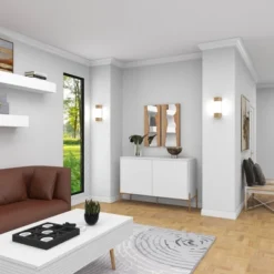 Contemporary Wood Wall Mirror Set Of 2 Brown - Olivia & May -Home Decoration Sale GUEST d091c4a3 9ce7 4d6a 84d1 08afd4526839