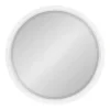 24" X 24" Hogan Round Framed Decorative Wall Mirror White - Kate & Laurel All Things Decor