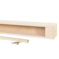 Modern Ember Autumn Wood Fireplace Mantel Shelf With Angled Corner Accents -Home Decoration Sale GUEST d327846a a421 4045 aeea 79615b809914