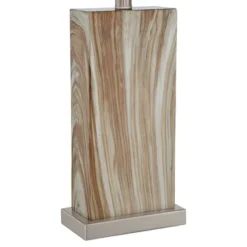 360 Lighting Connie Modern Table Lamps Set Of 2 25" High Brown Faux Marble With USB Charging Port White Rectangular Shade For Living Room Office Desk -Home Decoration Sale GUEST d485e624 beb3 4205 892a bce5b270ff37