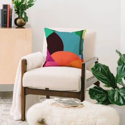 16"x16" By Brije Sunsets Geometric Abstract Square Throw Pillow Pink/Green - Deny Designs 1 16"x16" By Brije Sunsets Geometric Abstract Square Throw Pillow Pink/Green - Deny Designs