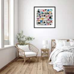 33" X 33" Floral Music Notes By Jenny Frean Wood Framed Wall Art Print - Amanti Art -Home Decoration Sale GUEST d59a347c 65f6 477f 8a6e 9d56b79aadab