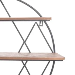 Round 20.25 Inch Diameter Three Tier Wood And Metal Hanging Wall Shelf - Foreside Home & Garden 7 Round 20.25 Inch Diameter Three Tier Wood And Metal Hanging Wall Shelf - Foreside Home & Garden -Home Decoration Sale GUEST d6a7bbd0 0f8f 44fa 8169 d13c49648538