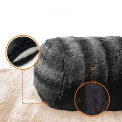 Cheer Collection Decorative Faux Fur Bolster Pillows Set Of 2 -Home Decoration Sale GUEST d75be505 f3ee 4e67 b45f ce9d8b0c79a7