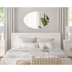 24" X 36" Leanna Scallop Wall Mirror White - Kate & Laurel All Things Decor -Home Decoration Sale GUEST d7ad5db8 758a 401b 884e abc03f7f7185