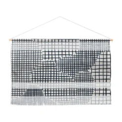 Alisa Galitsyna Dark Blue Grid Pattern Fiber Wall Art - Society6 -Home Decoration Sale GUEST d8861970 6d5c 4a5b afc3 acab31bf6f51