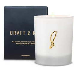 Craft & Kin White Frosted Scented Soy Candles -Home Decoration Sale GUEST d8c914e1 8aca 459c 9294 02848fe1b854