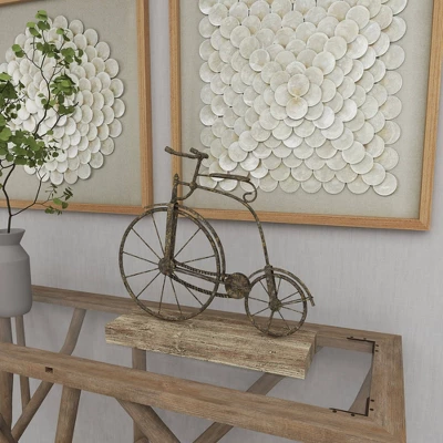 Vintage Reflections Rustic Iron And Wood Penny-Farthing Model Bicycle (14") - Olivia & May 10 Vintage Reflections Rustic Iron And Wood Penny-Farthing Model Bicycle (14") - Olivia & May - Image 10