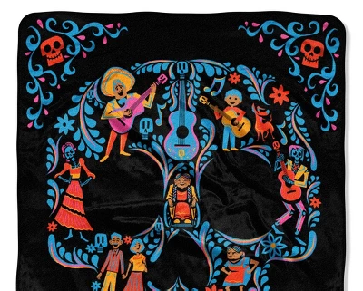 Disney Pixar Coco Family Tree Fleece Super Plush Throw Blanket 46" X 60" (117cm X 152cm) Black 1 Disney Pixar Coco Family Tree Fleece Super Plush Throw Blanket 46" X 60" (117cm X 152cm) Black