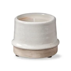 Tagltd Radius Citro Candle Pot White
