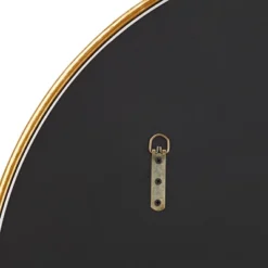 Uttermost Round Vanity Decorative Wall Mirror Vintage Beveled Edge Antiqued Gold Leaf Iron Frame 34" Wide For Bathroom Bedroom Living Room Home House -Home Decoration Sale GUEST da5e03cb 84d5 4b70 8d68 31527883db88