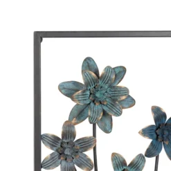 Metal Floral Wall Decor With Black Frame Set Of 2 Gray - Olivia & May -Home Decoration Sale GUEST db67f5b1 8cb3 43dd a35b ba53b6b383bd