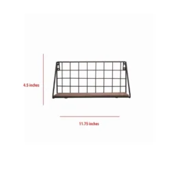 Small Black Wire Metal And Wood Hanging Wall Shelf - Foreside Home & Garden -Home Decoration Sale GUEST db8336c9 01ba 4050 8dc8 054c87b4c41e