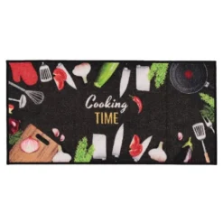 J&V TEXTILES 2-Piece Non Slip Kitchen Mat Rugs Comfort Standing Mats For Home Kitchen Entrance Door Mat (Cooking Time) -Home Decoration Sale GUEST dd40cc34 9b46 48e0 bf1b 6d4303e6a44d