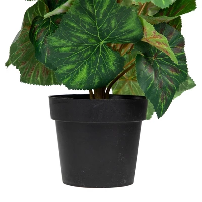 Northlight 11" Red Potted Silk Begonia Spring Artificial Floral Arrangement 4 Northlight 11" Red Potted Silk Begonia Spring Artificial Floral Arrangement - Image 4