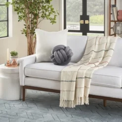 Mina Victory Sofia Infinite Knot Ball 13" X 13" Round Indoor Throw Pillow -Home Decoration Sale GUEST ddb2f145 d126 4f7d b6c2 8c0e3dde882d