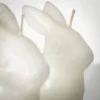 4.75"H Sullivans White Bunny Candle - Set Of 2, White