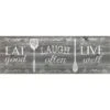 55" X 19" Eat Laugh Live Kitchen Runner Rug - J&V Textiles