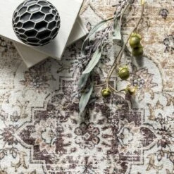 NuLOOM Paisley Machine Washable Faded Floral Border Medallion Area Rug -Home Decoration Sale GUEST e0c32188 b8cf 4e33 8b1e 5030910e2f63