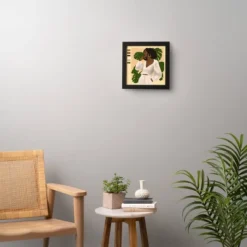 Nawaalillustrations Girl In White Framed Wall Art Black - Deny Designs -Home Decoration Sale GUEST e0f82591 c9a5 41d4 bdfa 65b3544885a6