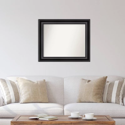 34" X 28" Non-Beveled Grand Black Wall Mirror - Amanti Art 4 34" X 28" Non-Beveled Grand Black Wall Mirror - Amanti Art - Image 4