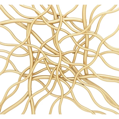 Set Of 2 Metal Geometric Branch Inspired Wall Decors Gold/Silver - Olivia & May 3 Set Of 2 Metal Geometric Branch Inspired Wall Decors Gold/Silver - Olivia & May - Image 3