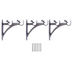 Kenney Fast Fit Easy Install Birkin 5/8" Decorative Window Double Curtain Rod