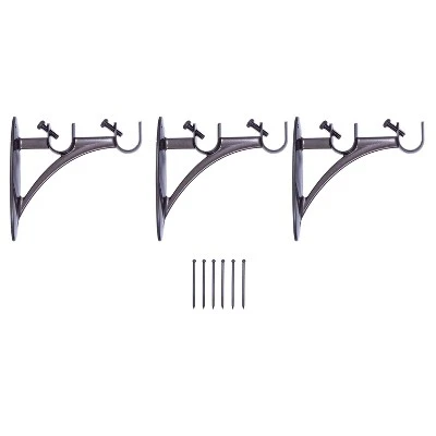 Kenney Fast Fit Easy Install Birkin 5/8" Decorative Window Double Curtain Rod 1 Kenney Fast Fit Easy Install Birkin 5/8" Decorative Window Double Curtain Rod