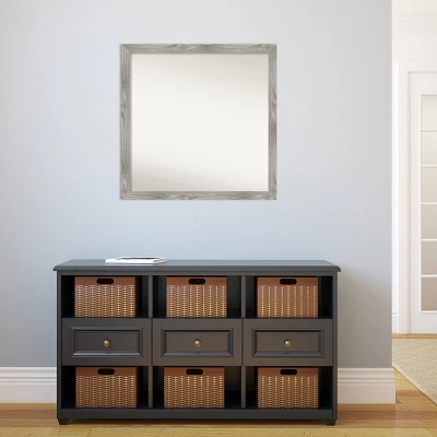 29" X 29" Non-Beveled Dove Square Bathroom Wall Mirror Gray Wash - Amanti Art 4 29" X 29" Non-Beveled Dove Square Bathroom Wall Mirror Gray Wash - Amanti Art - Image 4