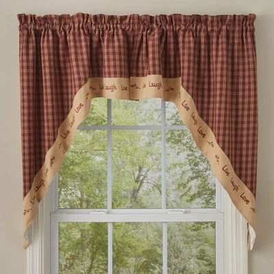 Park Designs Sturbridge Live Lined Swag - 36"L - Wine 1 Park Designs Sturbridge Live Lined Swag - 36"L - Wine