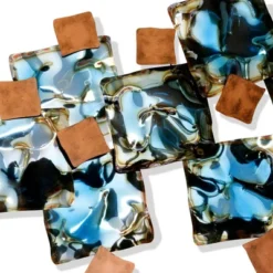 Liquid Lucidity Torched Metal Wall Sculpture Blue - StyleCraft