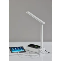 UV-C Sanitizing Table Lamp With Wireless Charging And Smart Switch White (Includes LED Light Bulb) - Adesso -Home Decoration Sale GUEST e43b1342 fc7e 4ca8 b24a b0e8e6f797cd