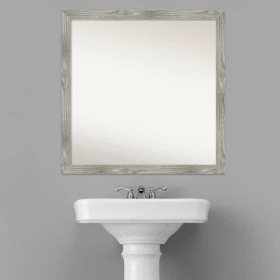 29" X 29" Non-Beveled Dove Square Bathroom Wall Mirror Gray Wash - Amanti Art 7 29" X 29" Non-Beveled Dove Square Bathroom Wall Mirror Gray Wash - Amanti Art - Image 7