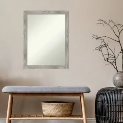 21" X 27" Non-Beveled Dove Gray Wash Square Wall Mirror - Amanti Art -Home Decoration Sale GUEST ea0ff4d1 3d8a 4a8b 9e58 65d2a2f66d4e