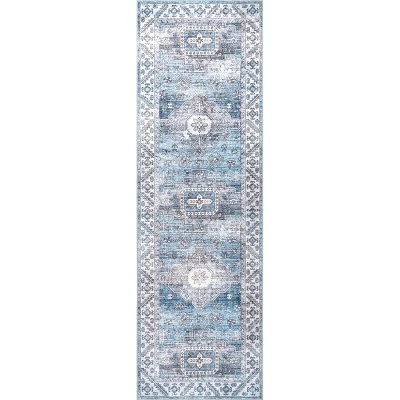 NuLOOM Eva Machine Washable Vintage Faded Medallion Area Rug 11 NuLOOM Eva Machine Washable Vintage Faded Medallion Area Rug - Image 11