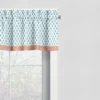 Bacati - Sophia Paisley Aqua/Coral Window Valance