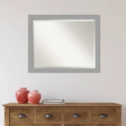 32" X 26" Brushed Nickel Framed Wall Mirror Silver - Amanti Art 9 32" X 26" Brushed Nickel Framed Wall Mirror Silver - Amanti Art -Home Decoration Sale GUEST ed3ece20 2092 49af 8c8f a0caa19588df