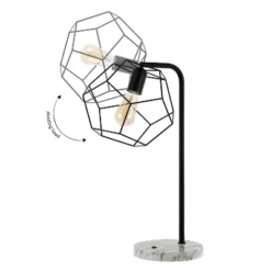 23.5" Penta Industrial Farmhouse Head-Adjustable Iron LED Task Lamp With USB Charging Port Black (Includes LED Light Bulb) - JONATHAN Y -Home Decoration Sale GUEST ef2742c7 bcba 46bb aaf9 c0253fcdf266