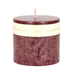 Northlight 3.25" Wine Red Traditional Cylindrical Outdoor Pillar Candle