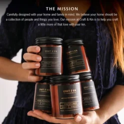 Craft & Kin Wood Wick, All-Natural Soy Aromatherapy Candle In Amber Glass Jar -Home Decoration Sale GUEST f25d6d43 352b 42fb 8d7e 3ed501784579