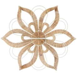 Rattan Floral Daisy Wall Decor With Metal Wire Brown - Olivia & May -Home Decoration Sale GUEST f54bebb2 ea32 43e6 a788 ff8d3987f4b2