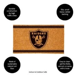Evergreen Las Vegas Raiders Logo Turf Mat, Brown- 28 X 16 Inches Indoor Outdoor Doormat -Home Decoration Sale GUEST f5f92783 f8a4 480c a163 8bc94c2d86c6